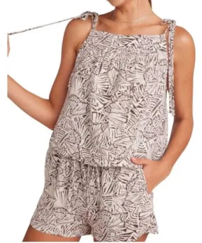 Bella Dahl Tie Shoulder Tank Top In Papillon Print