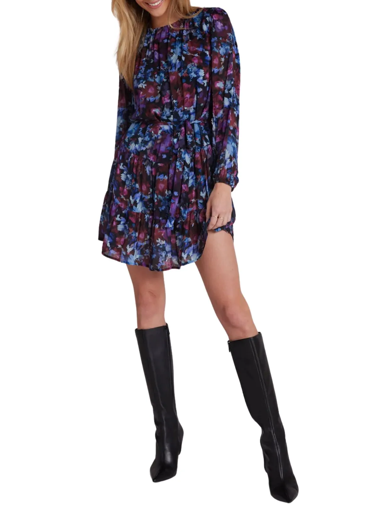 Bella Dahl Tiered Mini in Midnight Bloom Print