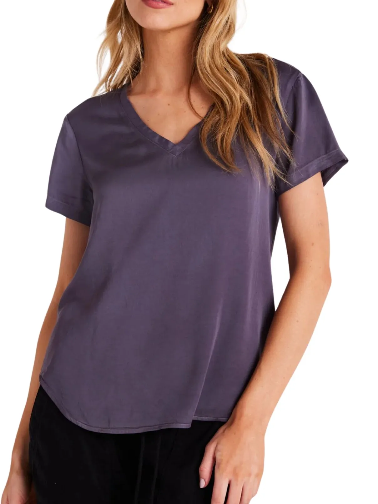 Bella Dahl V-neck Tee in Galaxy Smoke