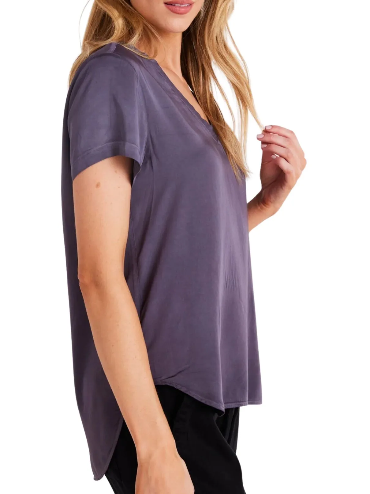 Bella Dahl V-neck Tee in Galaxy Smoke