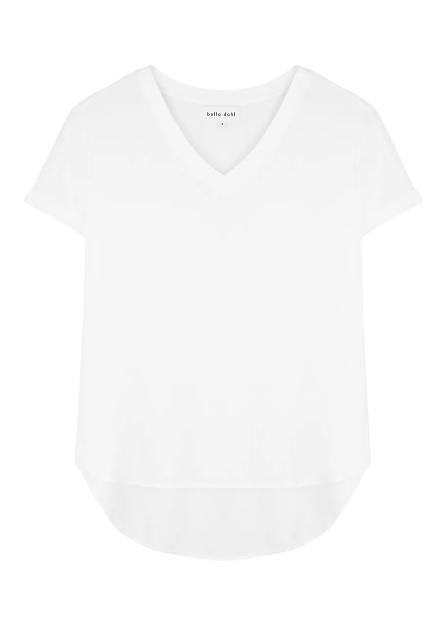 BELLA DAHL White rayon T-shirt -                         -                     -                