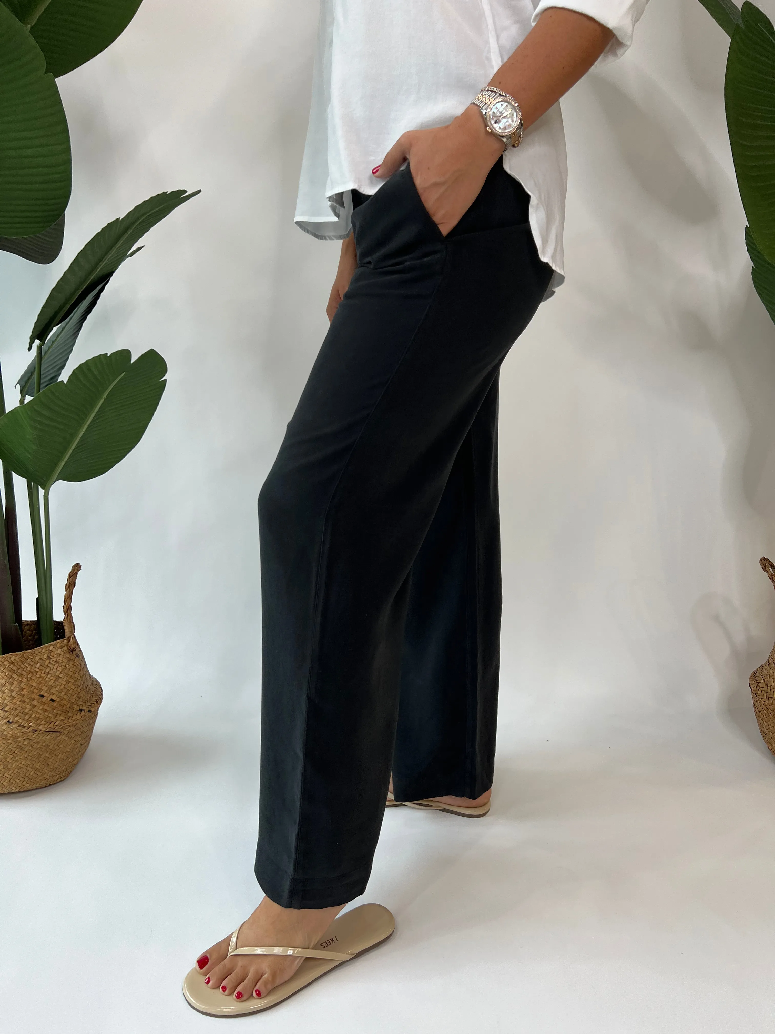 Bella Dahl Wide Leg Pant Black