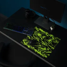 Black Lime Bolt Glitch Gaming Mouse Pad