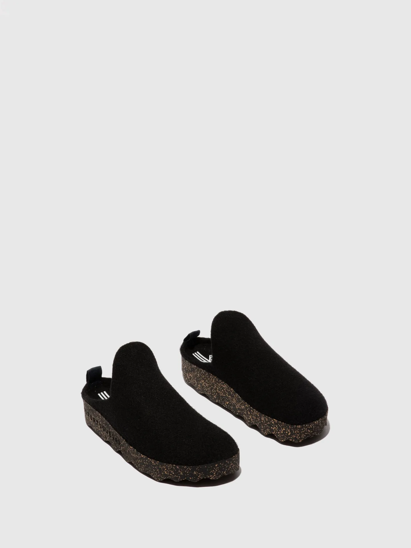 Black Slip-on Mules