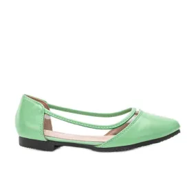 BM Green semi-transparent Juva ballerinas