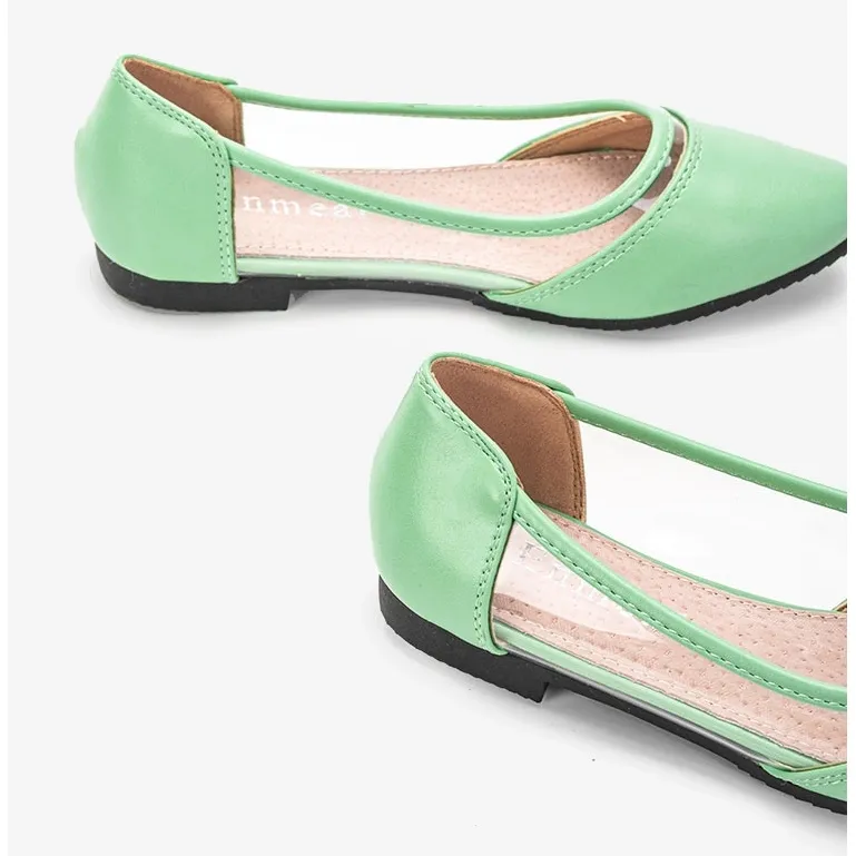 BM Green semi-transparent Juva ballerinas