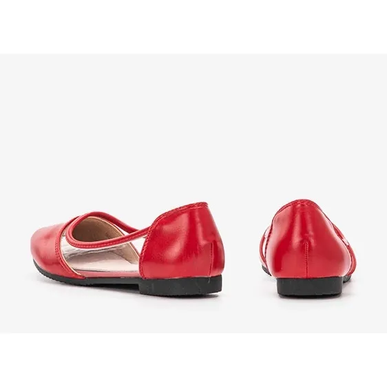 BM Red semi-transparent Juva ballerinas