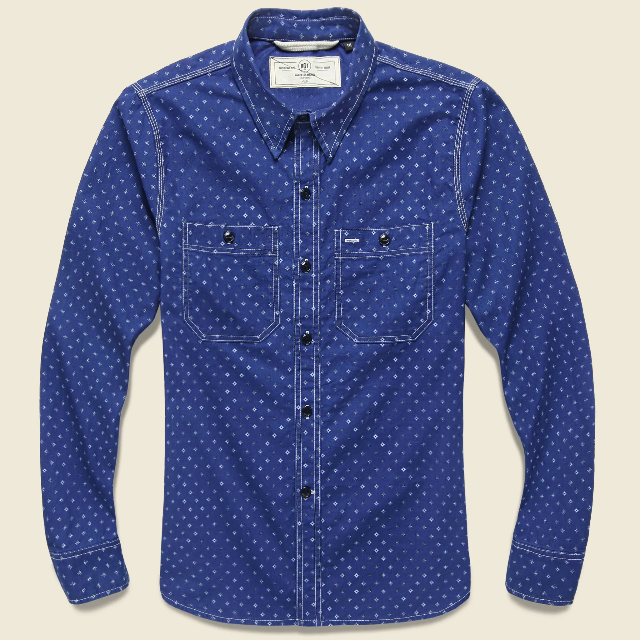 BM Workshirt - Indigo Floral