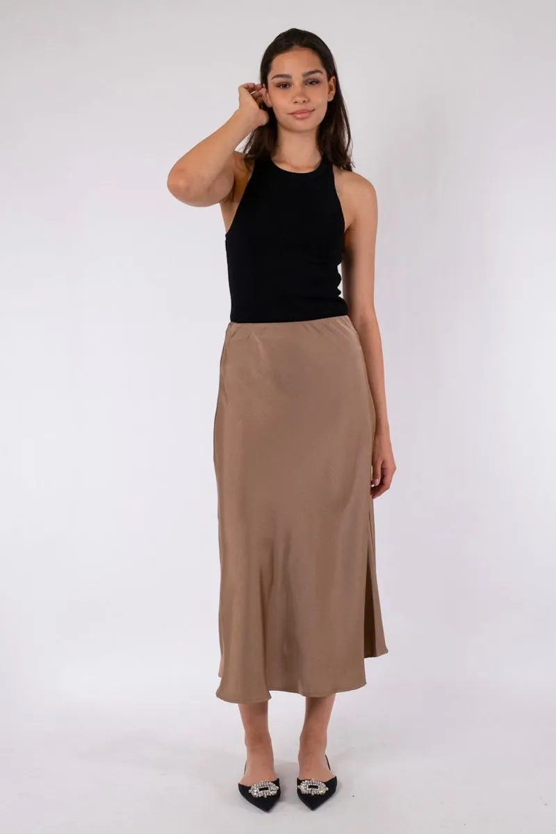 Bovary Skirt | Dark Taupe | Nederdel fra Neo Noir