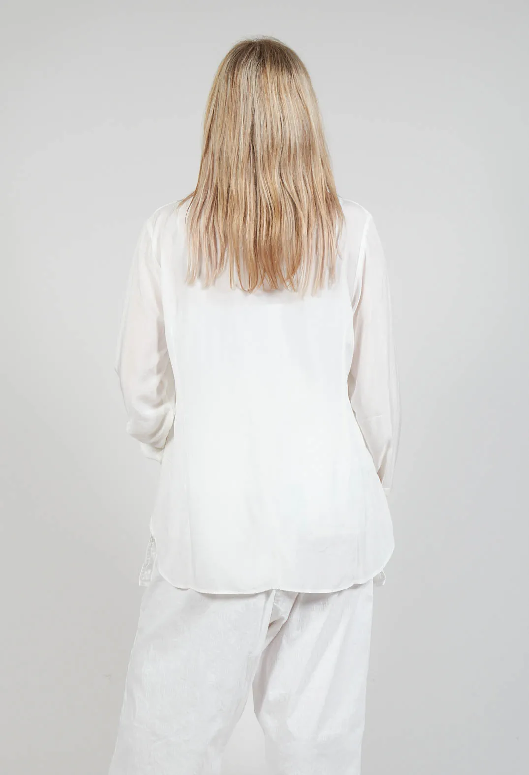 Button-Up Blouse in Starwhite