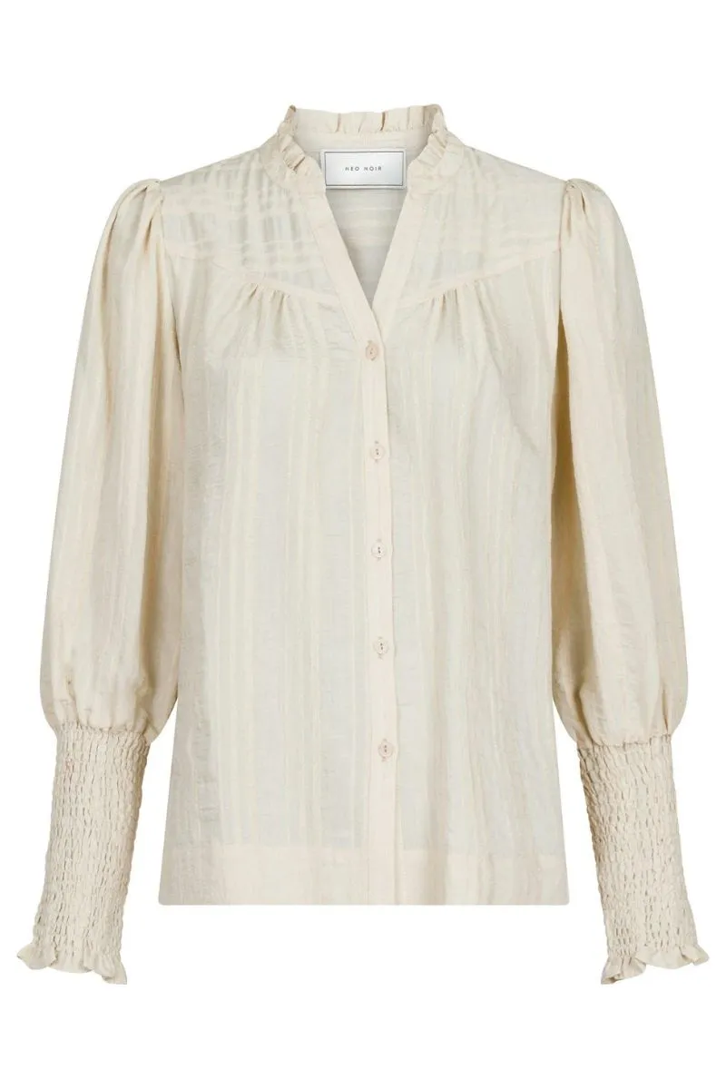 Camisa Stripe Blouse 162082 | Creme | Bluse fra Neo Noir