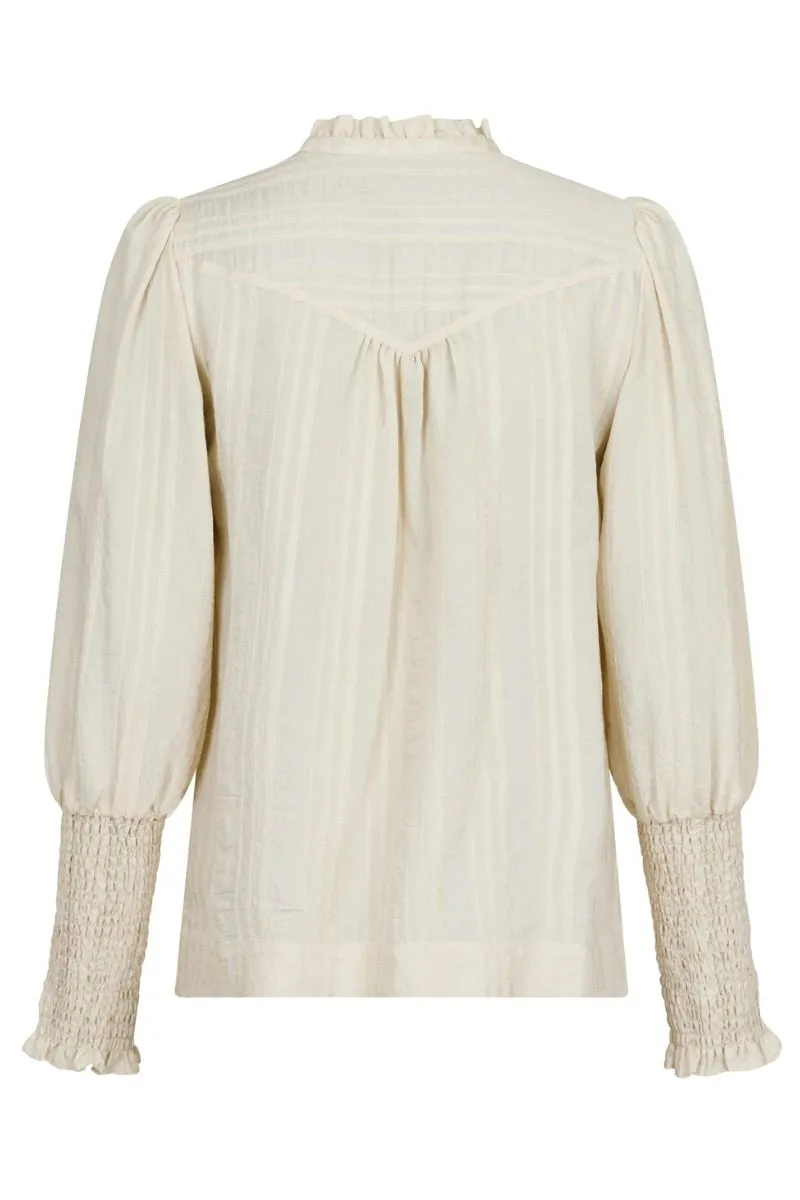 Camisa Stripe Blouse 162082 | Creme | Bluse fra Neo Noir