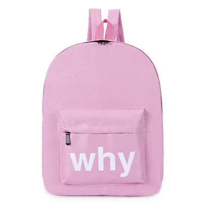 Canvas Backpacks Student School Bag Letter Print Rucksack Women Men Travel Pack Laptop Graffiti Bolsa Mochila