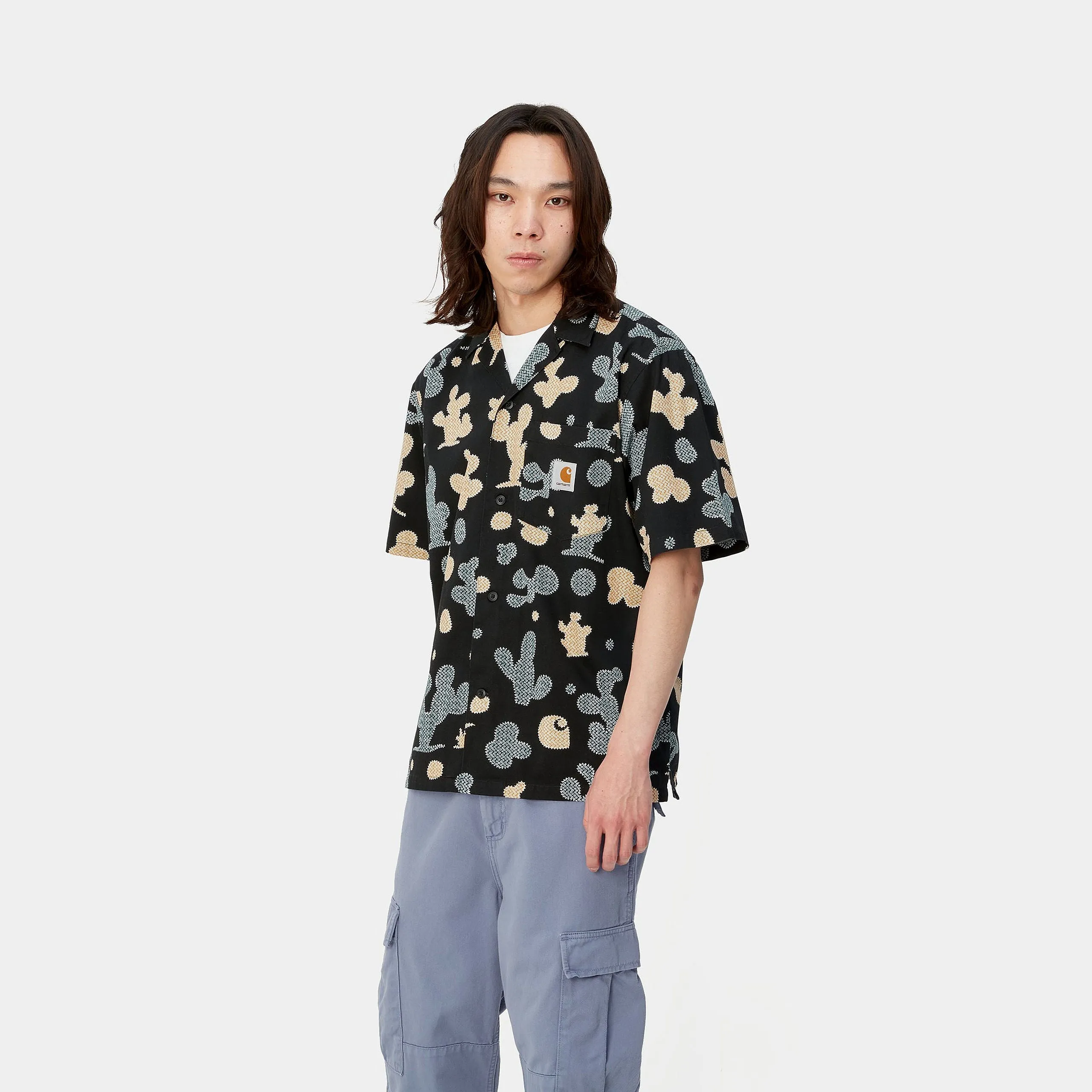 Carhartt WIP Opus S/S Shirt Opus Allover Print, Black (In Store Pickup Only)