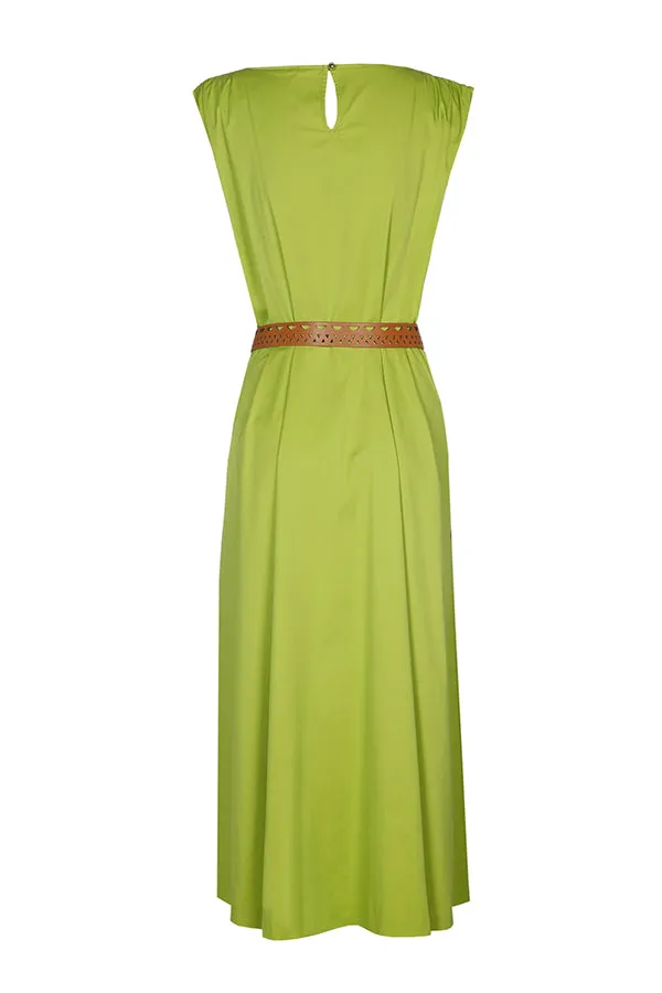 Caroline Biss BELTED COMFORTABLE FLOWING DRESS