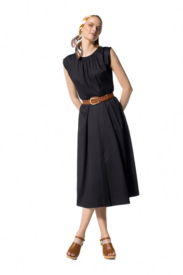 Caroline Biss BELTED COMFORTABLE FLOWING DRESS