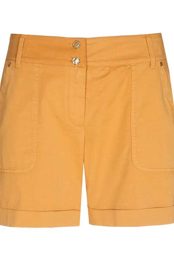 Caroline Biss CAMEL COTTON SHORTS