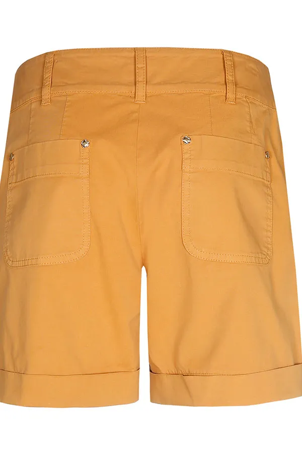 Caroline Biss CAMEL COTTON SHORTS