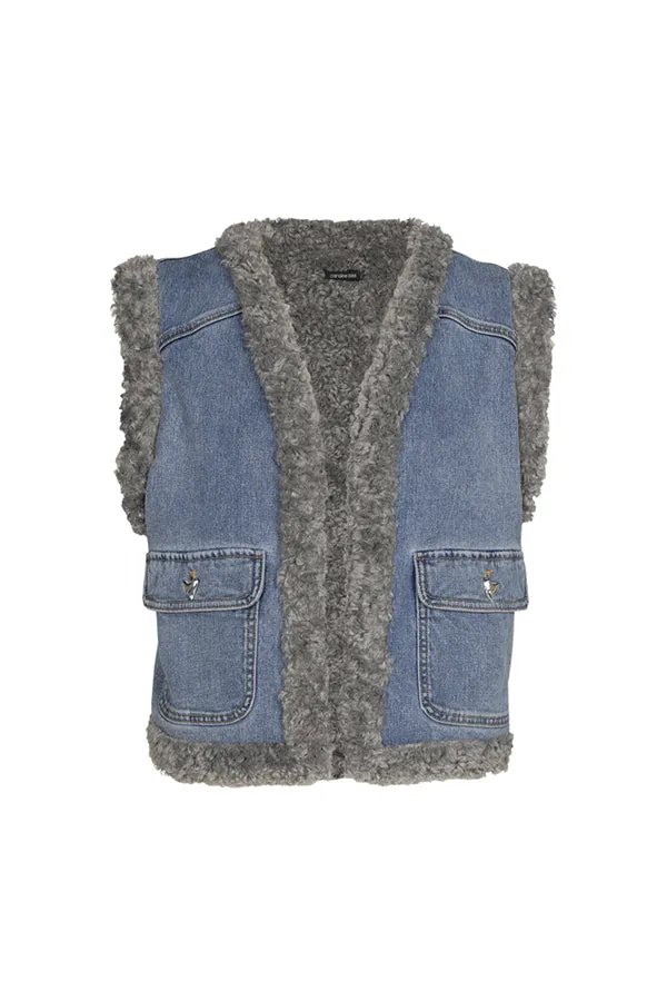 Caroline Biss COSY DENIM BODY WARMER