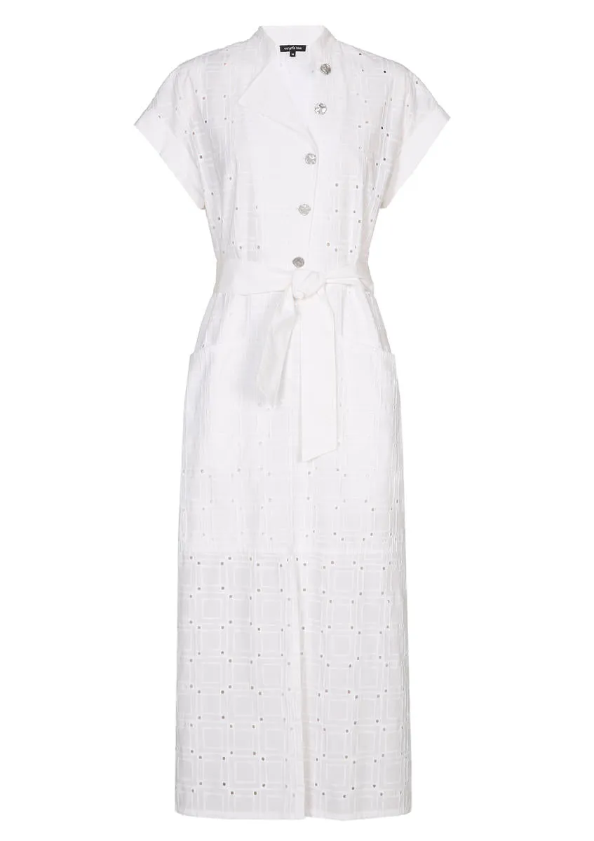 Caroline Biss COTTON EMBROIDERED DRESS