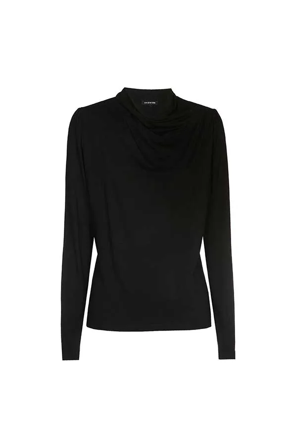 Caroline Biss DRAPED SCOOP NECK T-SHIRT