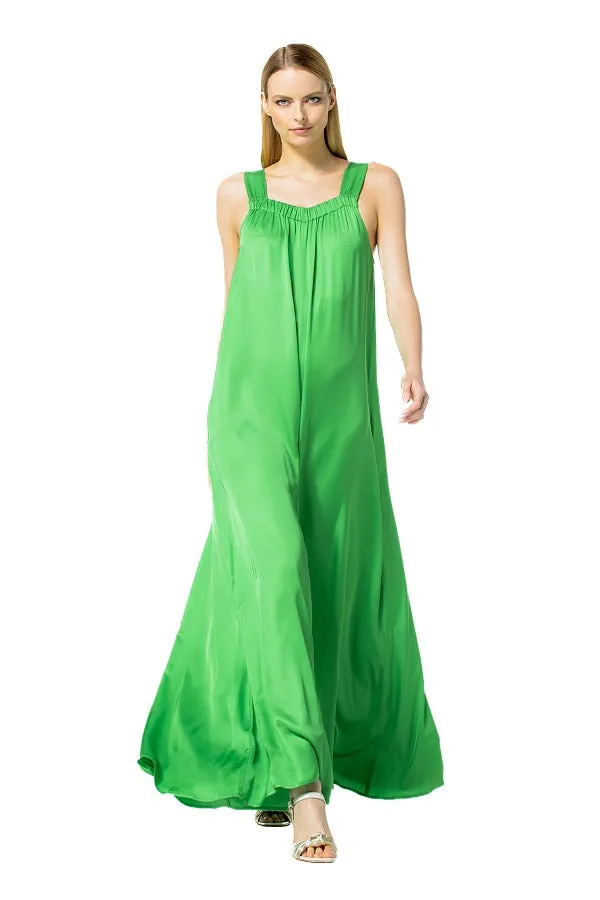 Caroline Biss DRESS-LIKE SHINY WIDE JUMPSUIT