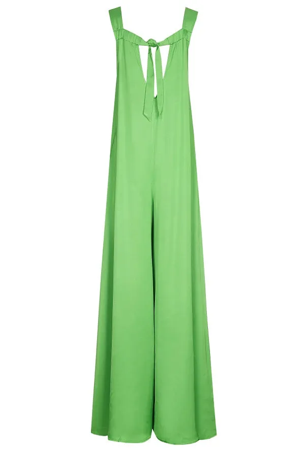 Caroline Biss DRESS-LIKE SHINY WIDE JUMPSUIT