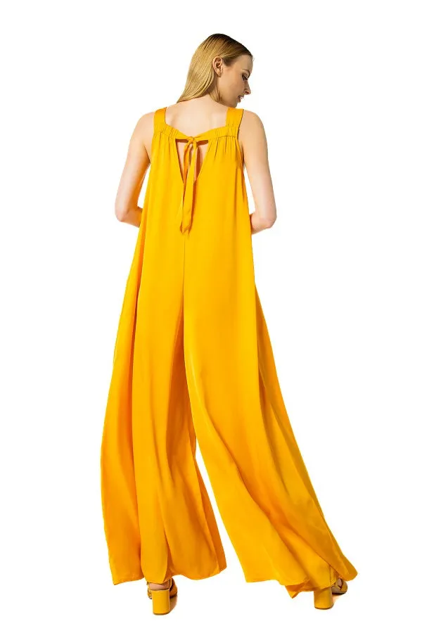 Caroline Biss DRESS-LIKE SHINY WIDE JUMPSUIT