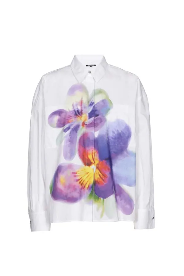 Caroline Biss FLORAL PRINT COTTON SHIRT