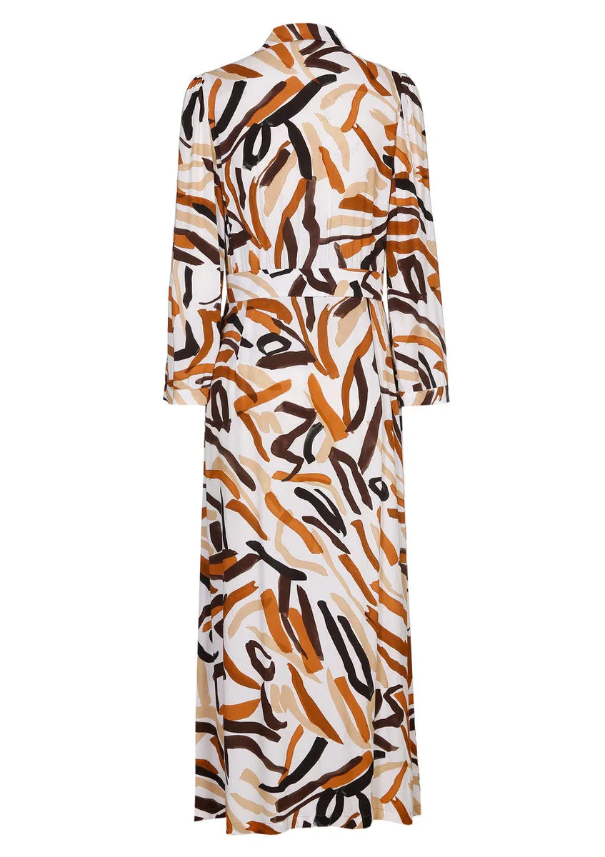 Caroline Biss FLOWING MIDI PRINTED VISCOSE DRESS