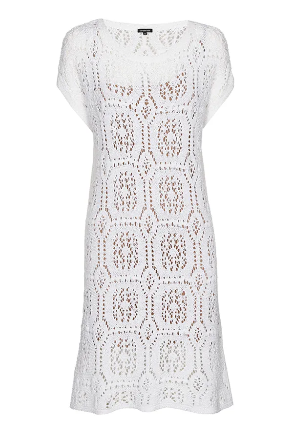 Caroline Biss FRESH CROCHET SHORT DRESS