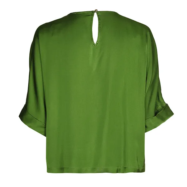 Caroline Biss GREEN SHORT STRAIGHT TOP