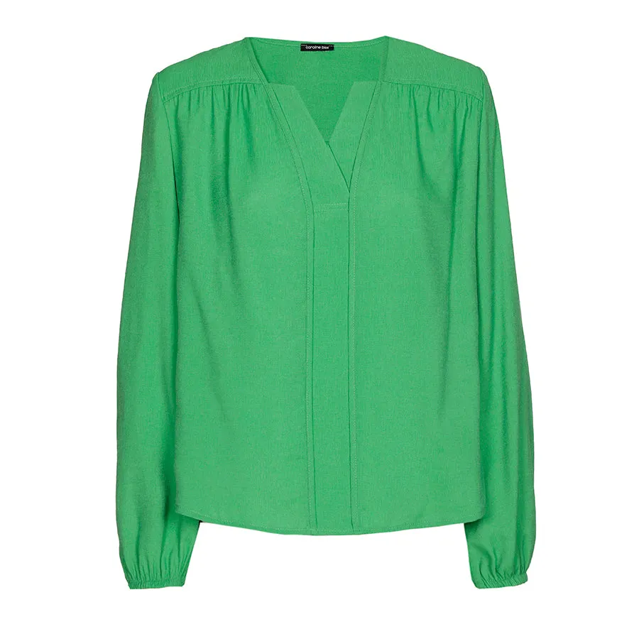 Caroline Biss GREEN STRAIGHT BLOUSE