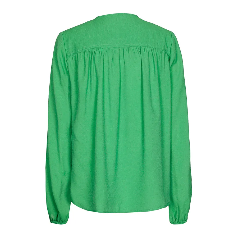 Caroline Biss GREEN STRAIGHT BLOUSE