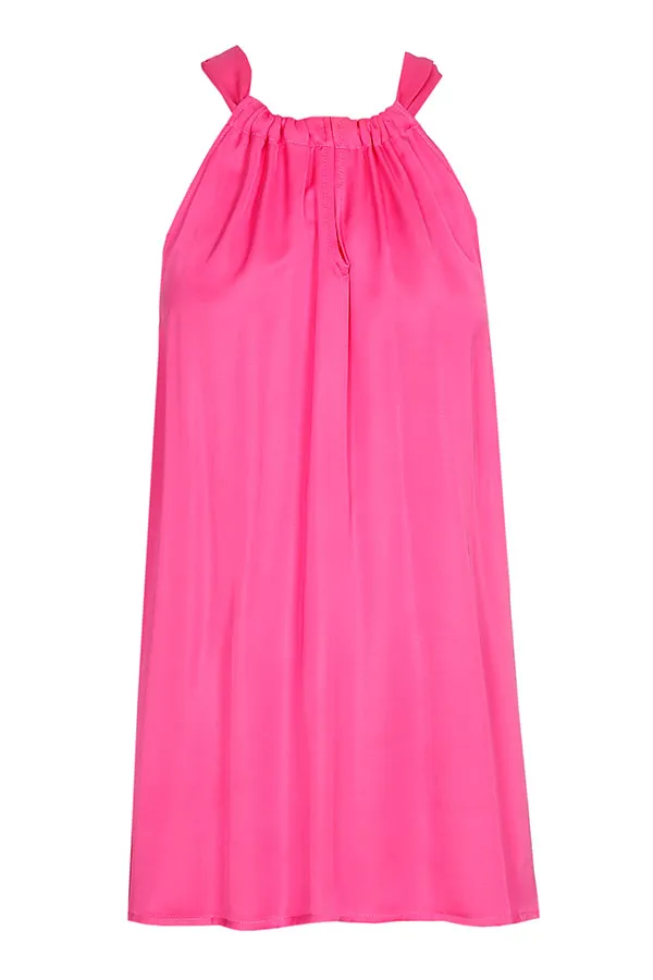 Caroline Biss HOT PINK OPEN BACK TUNIC