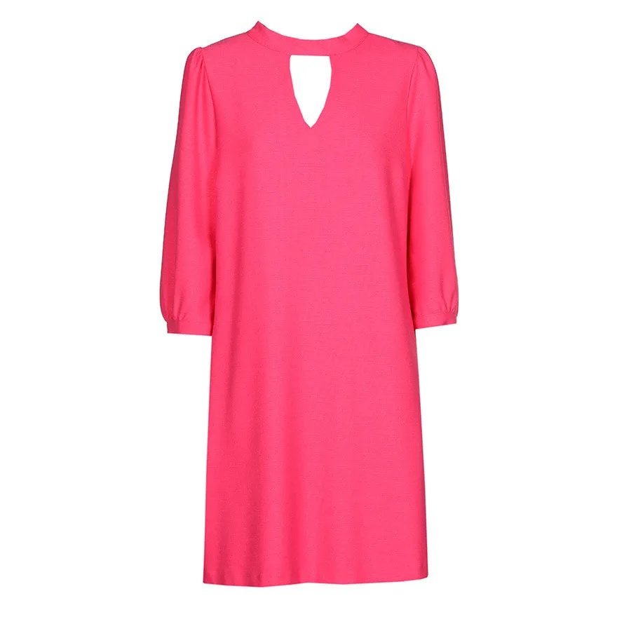 Caroline Biss HOT PINK STRAIGHT-FIT DRESS