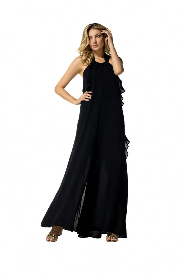 Caroline Biss LOOSE PLEATED MAXI GALA DRESS