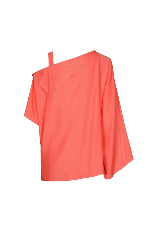 Caroline Biss MANGO ASYMMETRICAL DRESSY TOP