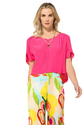 Caroline Biss PINK STRAIGHT-FITTING TOP