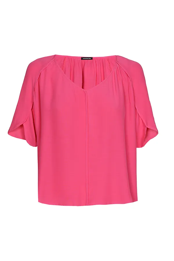 Caroline Biss PINK STRAIGHT-FITTING TOP