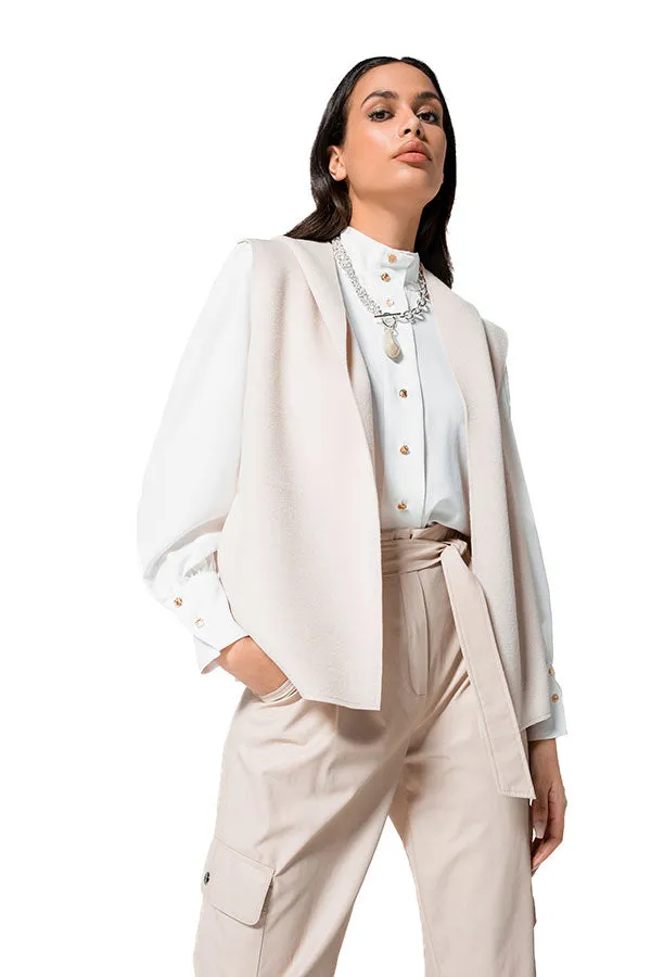 Caroline Biss PLEATED POPLIN SHIRT