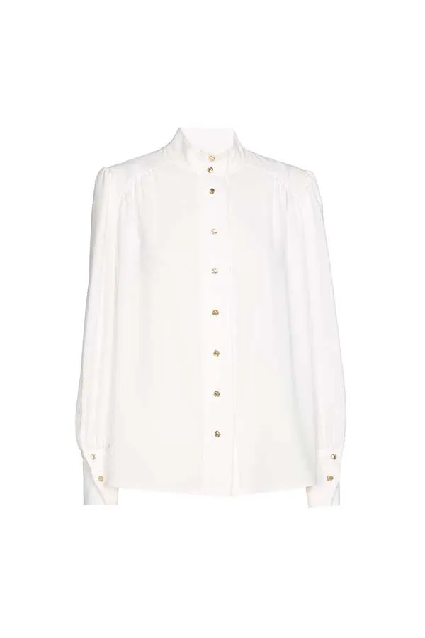 Caroline Biss PLEATED POPLIN SHIRT