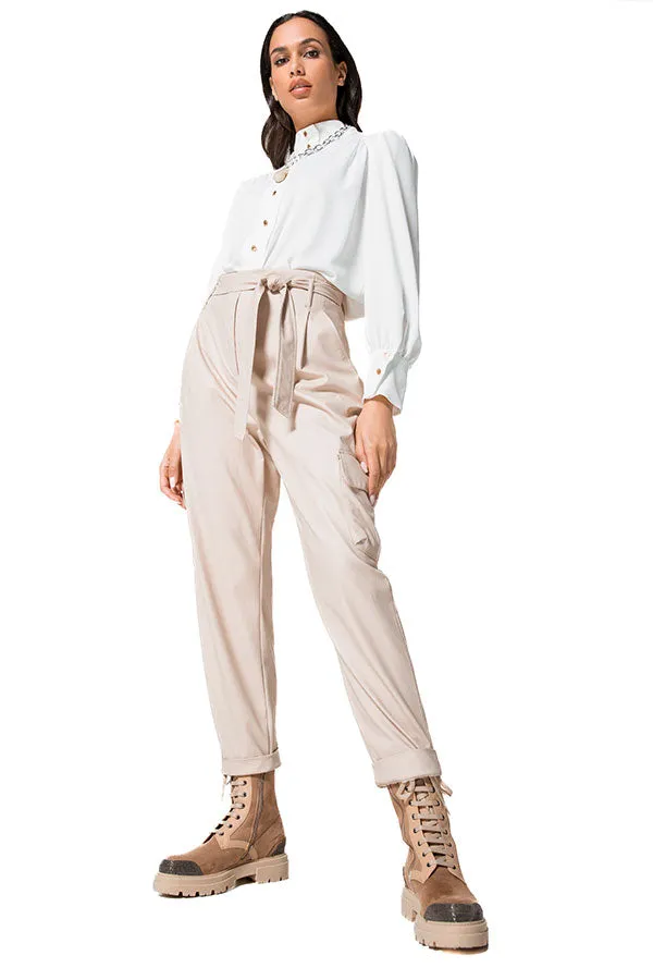 Caroline Biss PLEATED POPLIN SHIRT