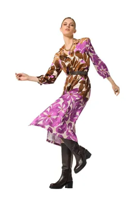 Caroline Biss PRINTED VISCOSE MIDI SHIRT DRESS