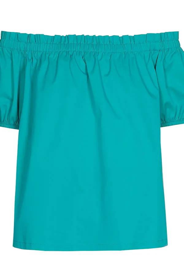 Caroline Biss PUFF SLEEVES COTTON TOP