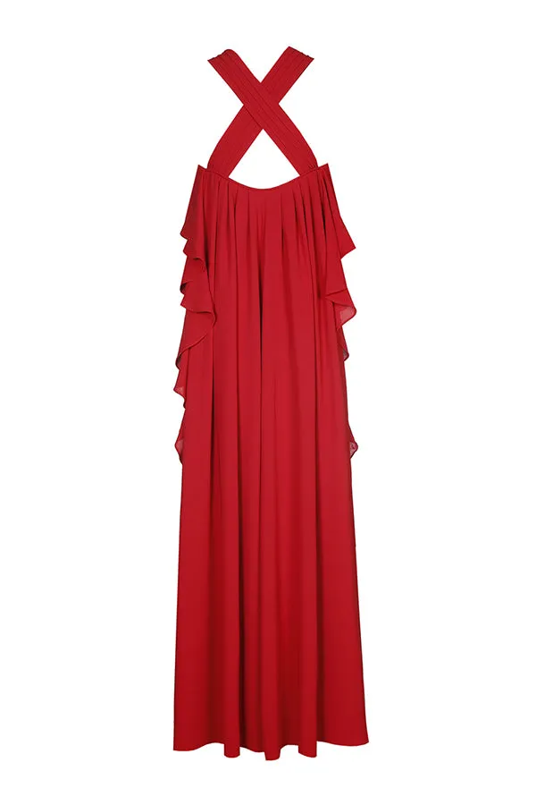 Caroline Biss RED EVENING MAXI DRESS