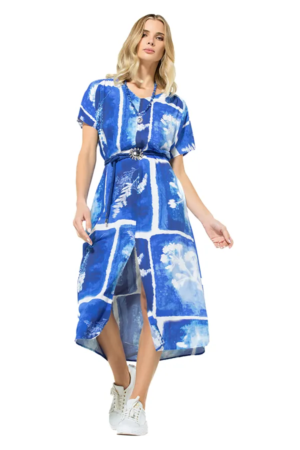 Caroline Biss SEA PRINT SUPPLE DRESS