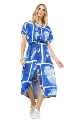 Caroline Biss SEA PRINT SUPPLE DRESS