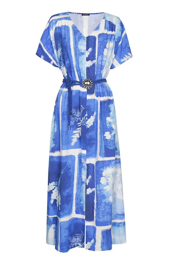 Caroline Biss SEA PRINT SUPPLE DRESS