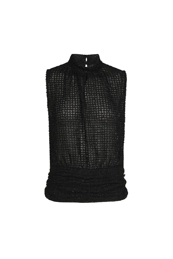 Caroline Biss SEMI SHEER LUREX TOP